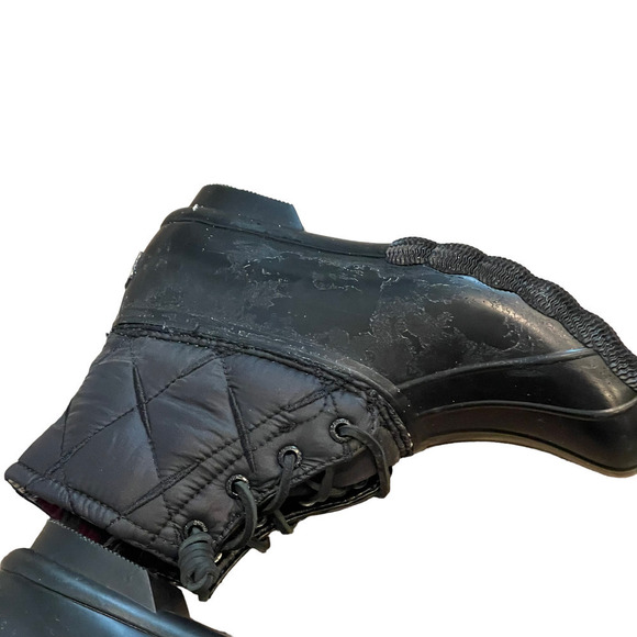 Sperry Saltwater Quilted Duck Boot Black Women's Size 5.5 - Picture 7 of 11